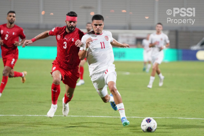 Timnas Indonesia saat menghadapi Bahrain. (Foto: PMJ/Dok PSSI).