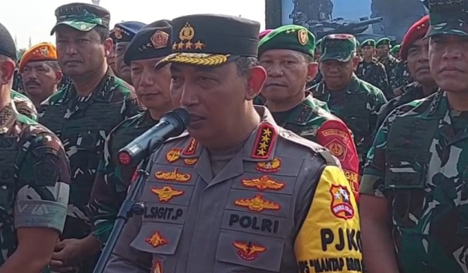 Kapolri Jenderal Listyo Sigit Prabowo usai Apel Gabungan TNI-Polri di kawasan Monas, Jakarta Pusat. (Foto: PMJ News/Fajar)