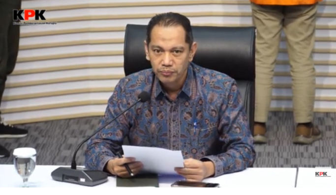 Wakil Ketua KPK, Nurul Ghufron saat konferensi pers. (Foto: PMJ News/YouTube KPR RI)