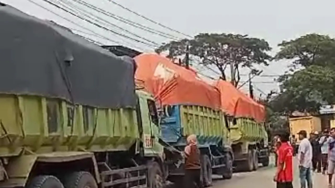 Sopir Truk Tanah di Tangerang jadi tersangka. (PMJ/Ist).