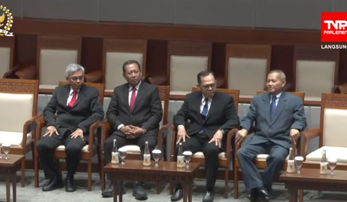 DPR RI mengesahkan lima pimpinan KPK periode 2024-2029. (Foto: PMJ News/YouTube DPR RI)