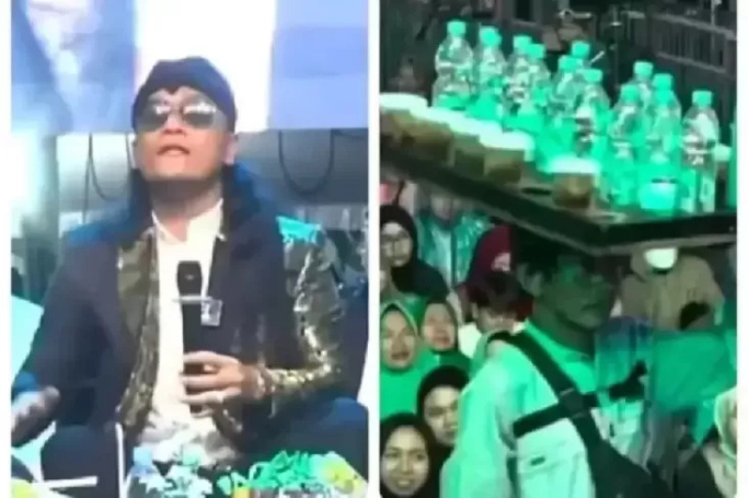 Gus Miftah saat menghina penjual es teh manis keliling. (Foto: PMJ/YouTube PCNU Magelang).
