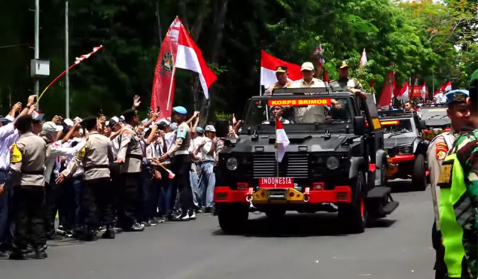 Presiden Prabowo Subianto saat menghadiri Apel Kasatwil Polri 2024 di Akademi Kepolisian, Semarang, Jawa Tengah. (Foto: PMJ News)