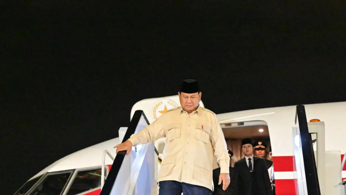 Presiden Prabowo Subianto tiba di Mesir. (Foto: PMJ/Dok Setpres).