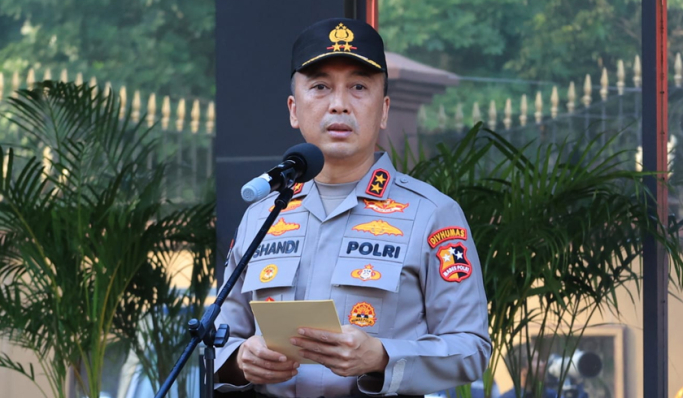 Kadiv Humas Polri, Irjen Pol Sandi Nugroho saat memberikan arahan. (Foto: PMJ News)