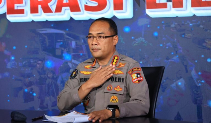 Juru Bicara Operasi Lilin 2024, Kombes Pol Syamsu Ridwan saat konferensi pers. (Foto: PMJ News)