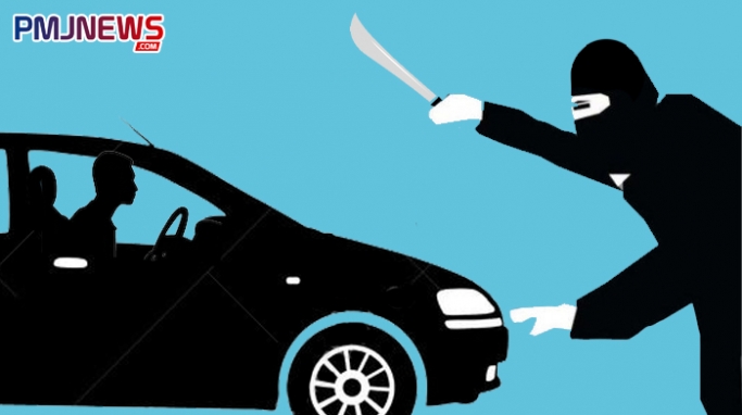 Ilustrasi perampasan mobl sopir taksi online. (Foto: PMJ News)