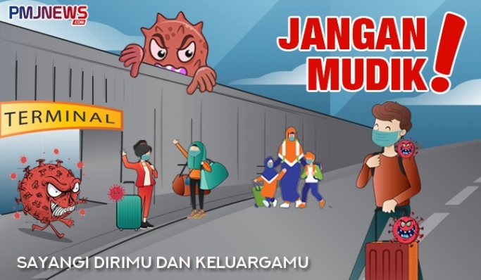 Pemerintah resmi menetapkan larangan mudik Lebaran 2021. (Foto: PMJ News/Ilustrasi/Fif).